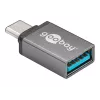 Wentronic Goobay USB-C™ -sovitin - USB 3.0 A-naaras, harmaa - USB-C™- ja USB-A-laitteiden yhdistämiseen (56621)