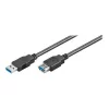 Wentronic Goobay USB 3.0 SuperSpeed jatkokaapeli, musta, 3 m – USB 3.0-pistoke (Type-A) > USB 3.0-liitäntä (Type-A) (93999)