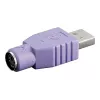 Microconnect USBA-M/PS2-F kaapeliadapteri violetti