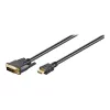Wentronic Goobay HDMI™ / DVI-D -kaapeli, musta, 3 m - 19-napainen HDMI™-uros > DVI-D (18+1) -uros (51581)