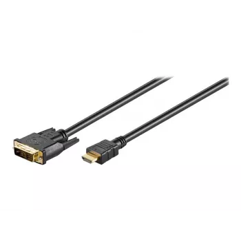 Wentronic Goobay HDMI™ / DVI-D -kaapeli, musta, 3 m - 19-napainen HDMI™-uros > DVI-D (18+1) -uros (51581)