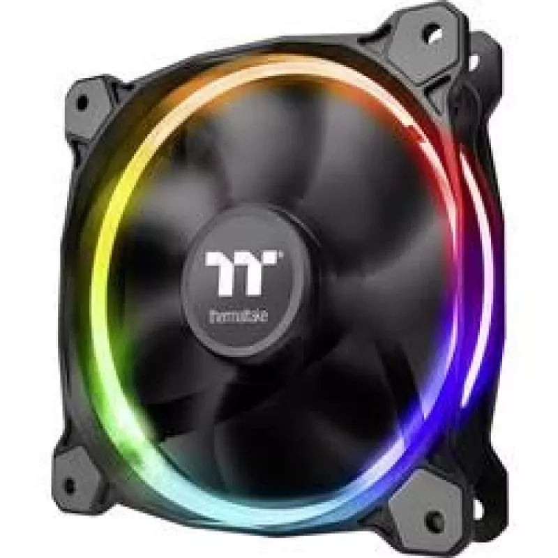 Thermaltake Riing 12 LED RGB Sync Edition CL-F071-PL12SW-A 120 mm kotelotuuletin, 3 kpl, enintään 1500 rpm, musta