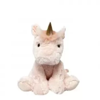 Pehmolelu TULILO maskotti Lily yksisarvinen 30 cm — pehmeä pehmolelu, istuva muotoilu