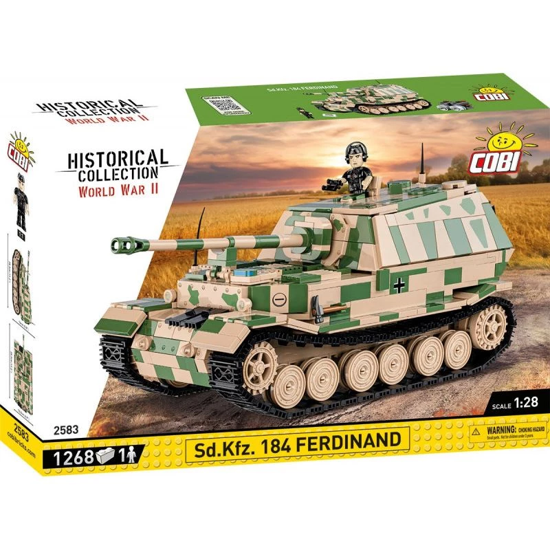Cobi Historical Collection WWII SD. ajoneuvo. Ferdinand panssarivaunu, monivärinen