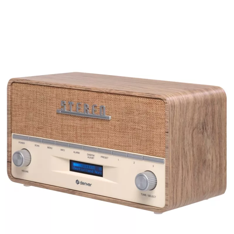 Kannettava radio Denver DAB-36LW digitaaliviritin DAB+ 5W LCD