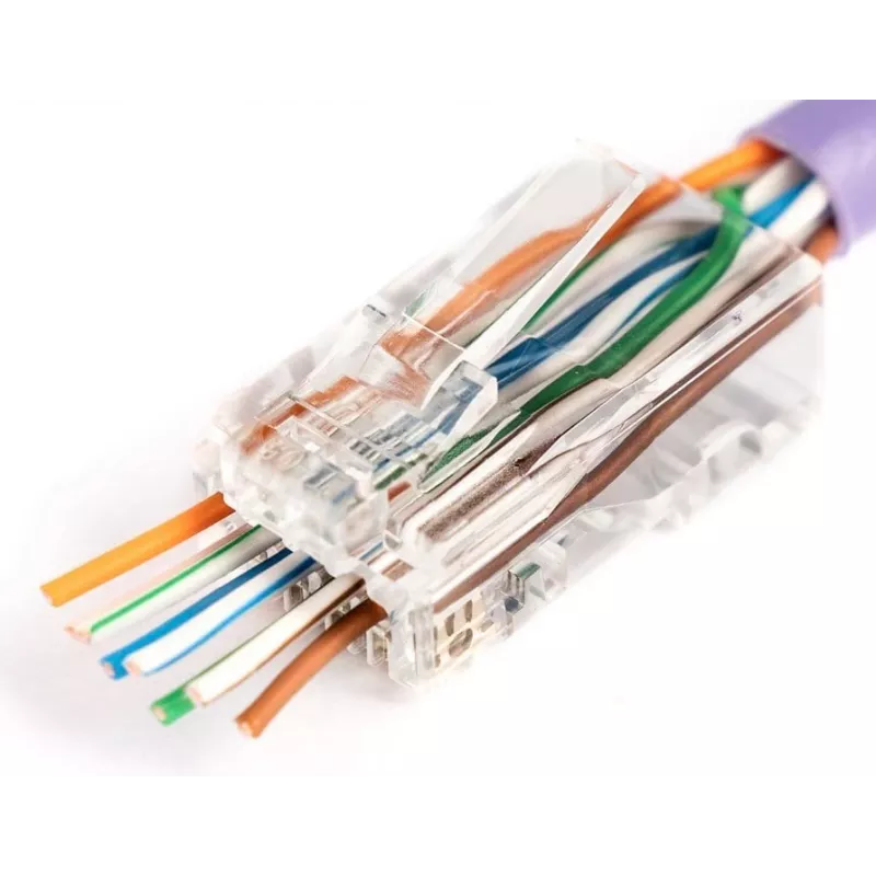 RJ45-kaapeliliitin Digitus X-ML-6U-EZ läpinäkyvä liitin 100 kpl