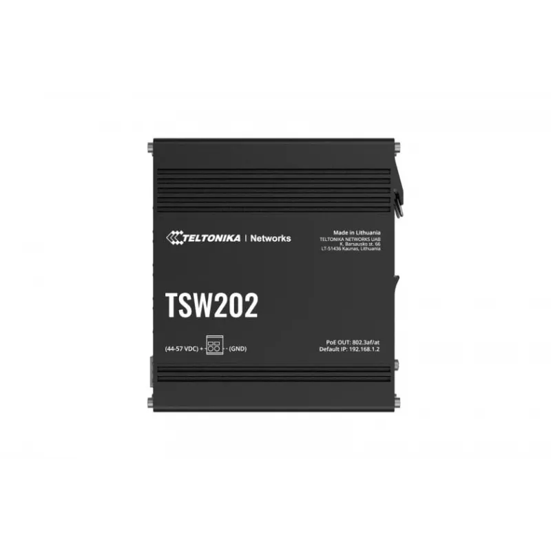 Teltonika TSW202 Managed L2 Gigabit Ethernet (10/100/1000) Power over Ethernet (PoE) alumiini, sininen
