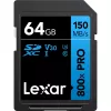 SDXC-flash-muisti Lexar 64 GB UHS-I 800xPRO — Class 10, U3, V30, 150 MB/s