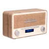 Denver DAB-18LW DAB+/FM-retroradio, Bluetooth, vaalea puujäljitelmä