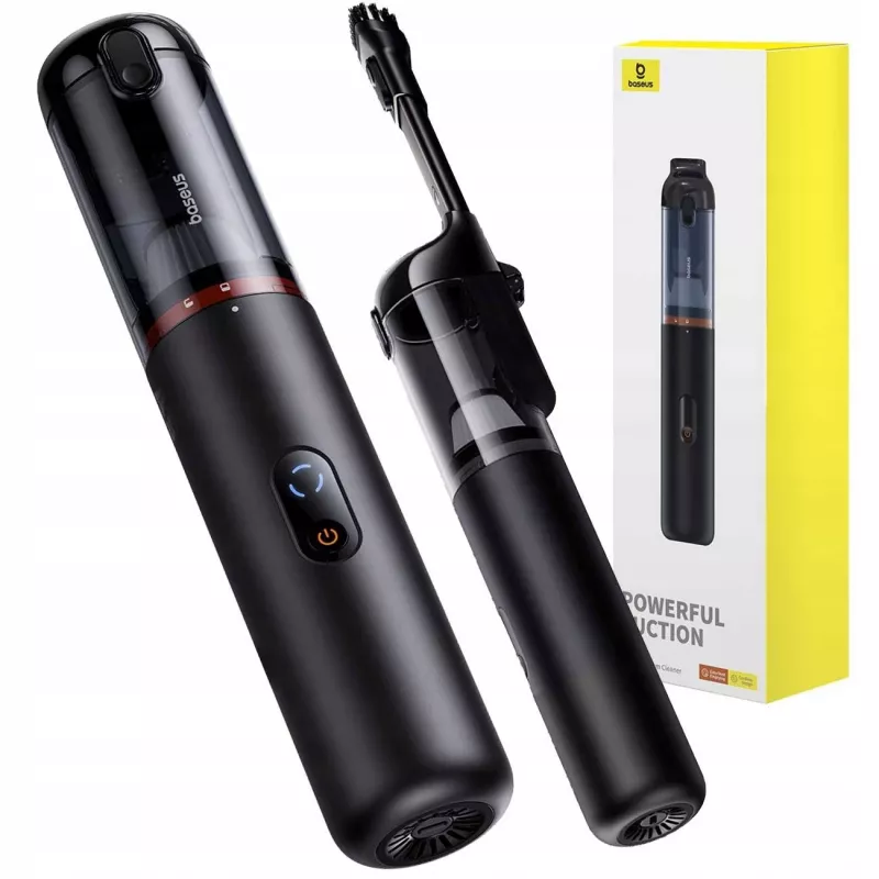 (musta) Baseus A5 auton imuri 16000pa 130W autoimuri 7500mAh kotitalousimuri