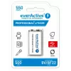Ladattava akku everActive 6F22/9V Li-ion 550 mAh USB TYPE C:llä