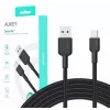 USB-A - USB-C -kaapeli Aukey CB-NAC1, 1 m, punottu nailon, USB PD 60 W, USB 2.0