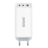 SAVIO LA-07 GaN 65W virtalähde, USB, QC4.0+, PD 3.0, valkoinen