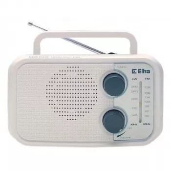 Radio Eltra DANA valkoinen – kannettava analoginen radio, kompakti pöytämalli