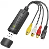 LogiLink USB 2.0 A/V -kaappari. USB A-uros 3xCinch + MiniDIN5-naaras. musta