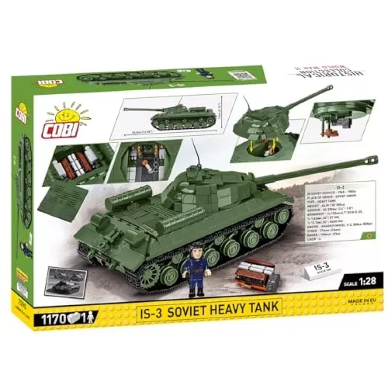 COBI Historical Collection WWII Is-3 neuvostoliittolainen raskas panssarivaunu