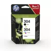HP 304 2 kpl:n pakkaus musta/kolmivärinen alkuperäinen mustepatruuna