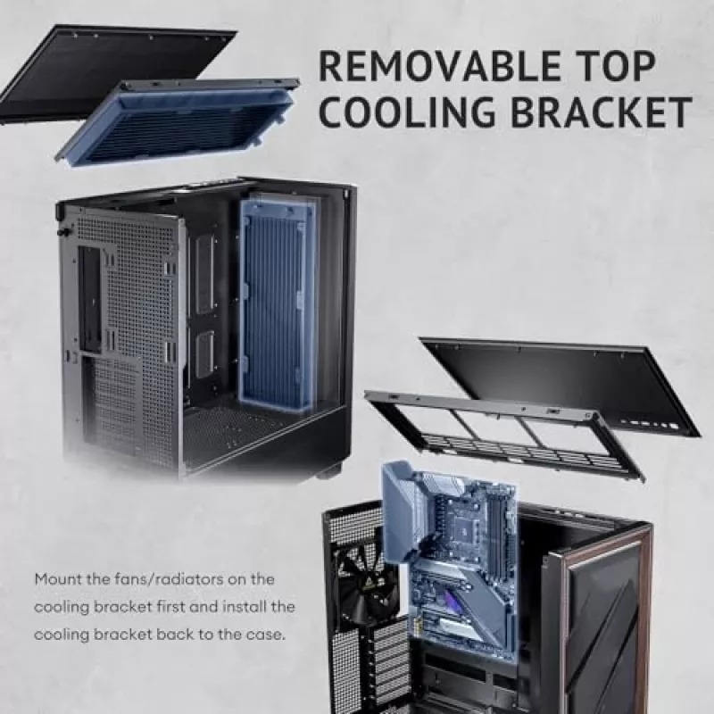 Antec 0-761345-10133-2 tietokonekotelo Midi Tower musta puu