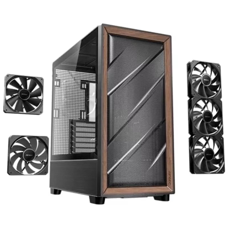 Antec 0-761345-10133-2 tietokonekotelo Midi Tower musta puu