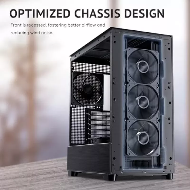 Antec 0-761345-10133-2 tietokonekotelo Midi Tower musta puu