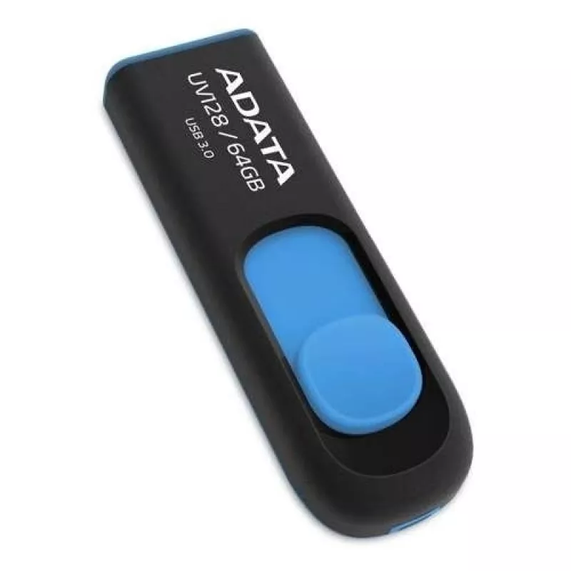 ADATA 64GB DashDrive UV128 USB-muistitikku USB Type-A 3.2 Gen 1 (3.1 Gen 1) musta, sininen