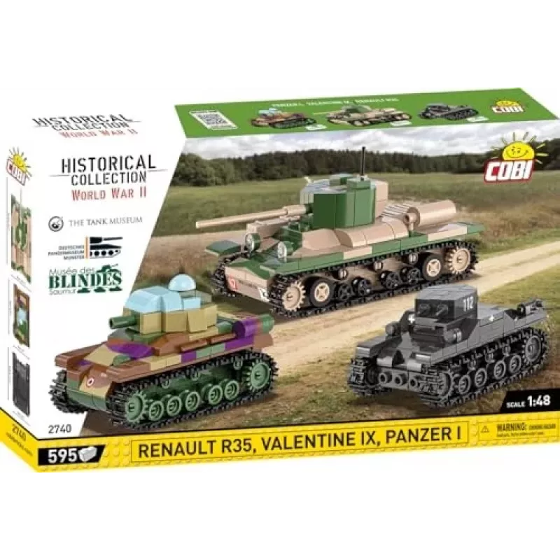 Rakennussarja COBI Renault R35 Valentine IX panssarivaunu I 595 osaa
