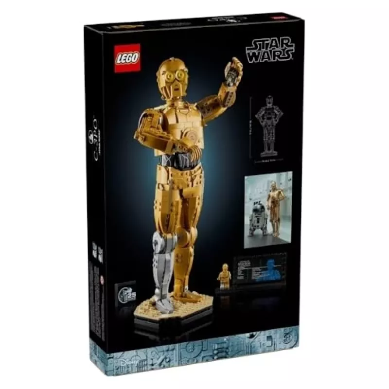 LEGO rakennettava figuuri Star Wars C-3PO malli 75398 — 1 138 osaa, 380 mm keräilykappale