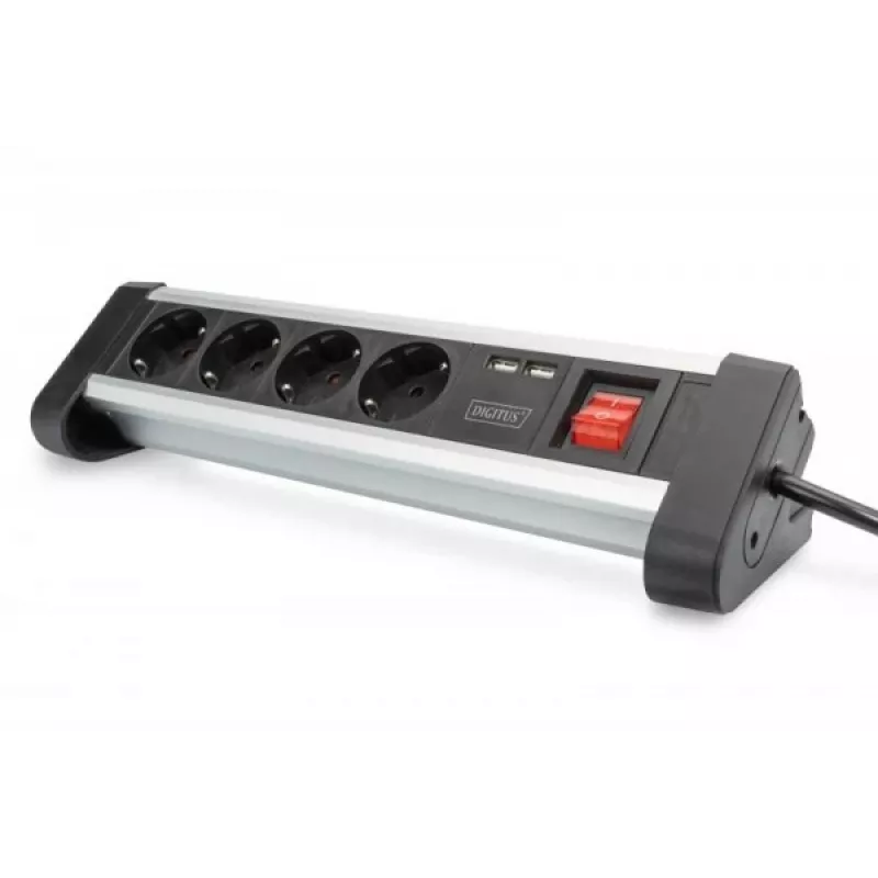 Digitus DA-70614 jatkojohto 2x USB-liitännällä