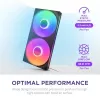 NZXT F280 RGB Core 140mm ARGB PWM 2 kpl pakkaus musta