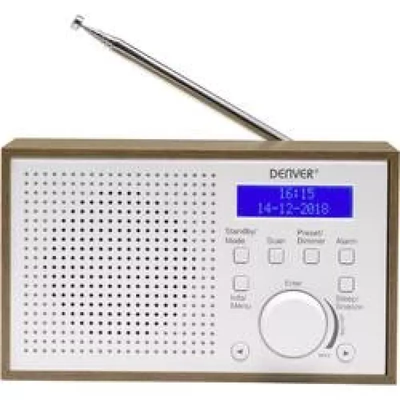 Denver DAB-46 kannettava DAB-radio, valkoinen
