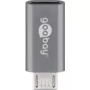 Goobay USB 2.0 Hi-Speed -adapteri, harmaa, harmaa – USB-C™-liitäntä > USB 2.0 Micro-liitin (Type-B) (55553)