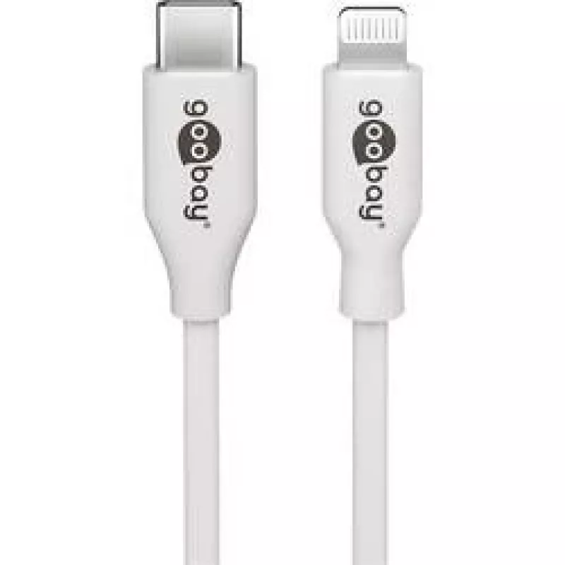 Goobay | Lightning - USB-C USB-lataus- ja synkronointikaapeli | USB-C - Lightning Apple Lightning uros (8-pin) | USB-C uros