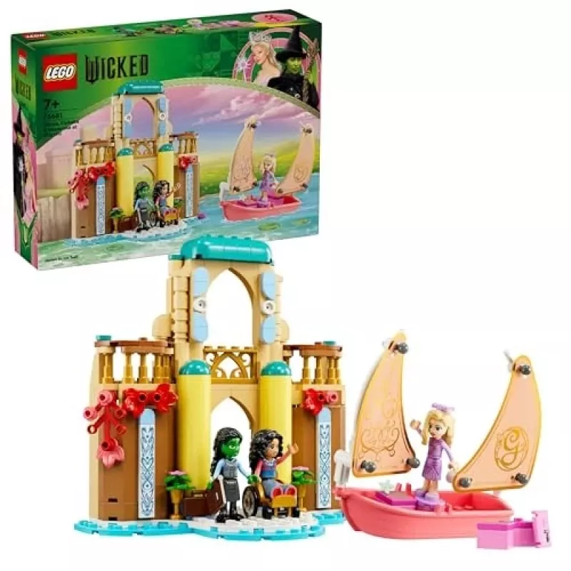 LEGO rakennussarja 75681 Wicked, Glinda, Elphaba, Nessarose ja Shiz-yliopisto minihahmot