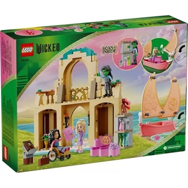 LEGO rakennussarja 75681 Wicked, Glinda, Elphaba, Nessarose ja Shiz-yliopisto minihahmot