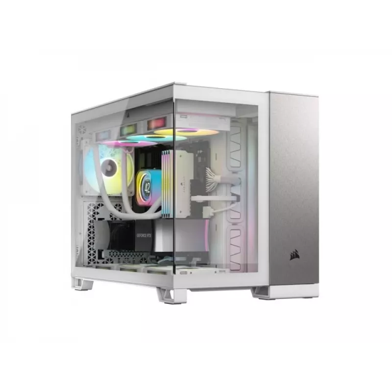 PC-kotelo Corsair CC-9011289-WW Midi-Tower harmaa, valkoinen