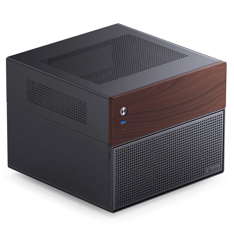 Jonsbo N4 Microtower-kotelo musta tukeva teräs kompakti PC-kotelo
