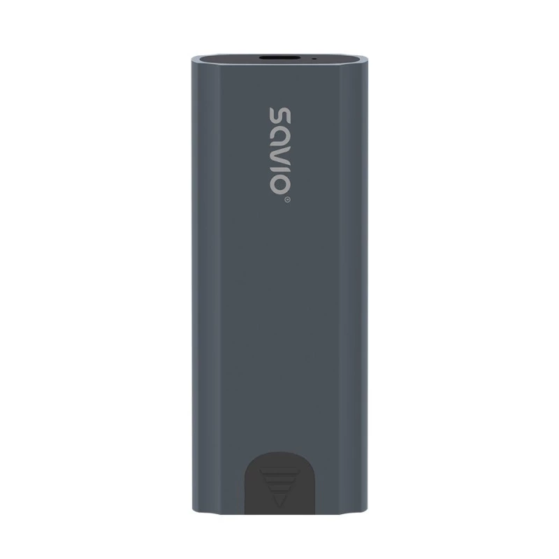 M.2 SSD-kotelo SAVIO AK-67 harmaa, USB 10 Gbit/s, tuki yksittäisille M.2-asemille