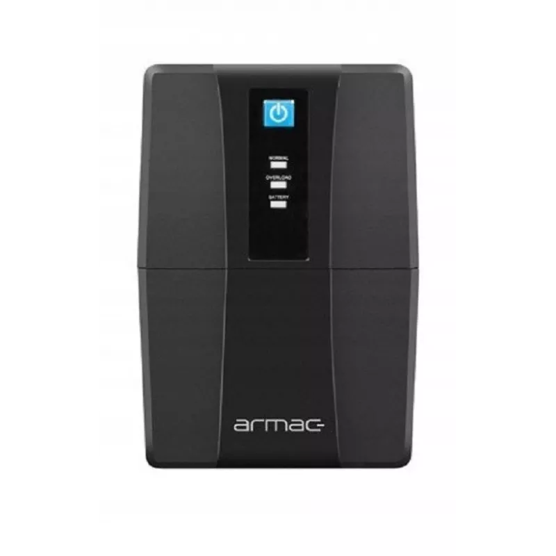 ARMAC Home Lite HL/850E/LED/V2 line-interactive-UPS 850VA / 480W, 2× E-tyypin pistorasia, AVR, 12V 9Ah akku, 40 dB