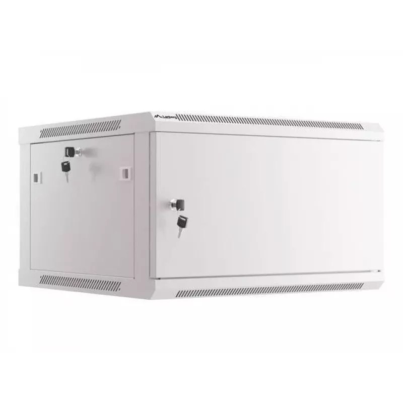 Seinäkiinnitteinen räkki Lanberg WF01-6606-00S 6U harmaa 60 kg kapasiteetti