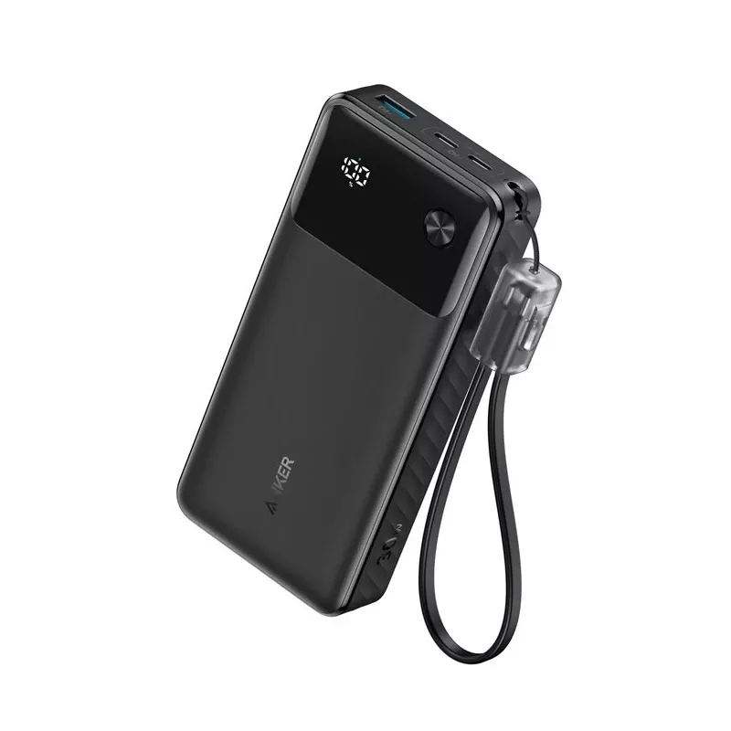 PowerBank USB-C-kaapelilla 20000 mAh 30W musta