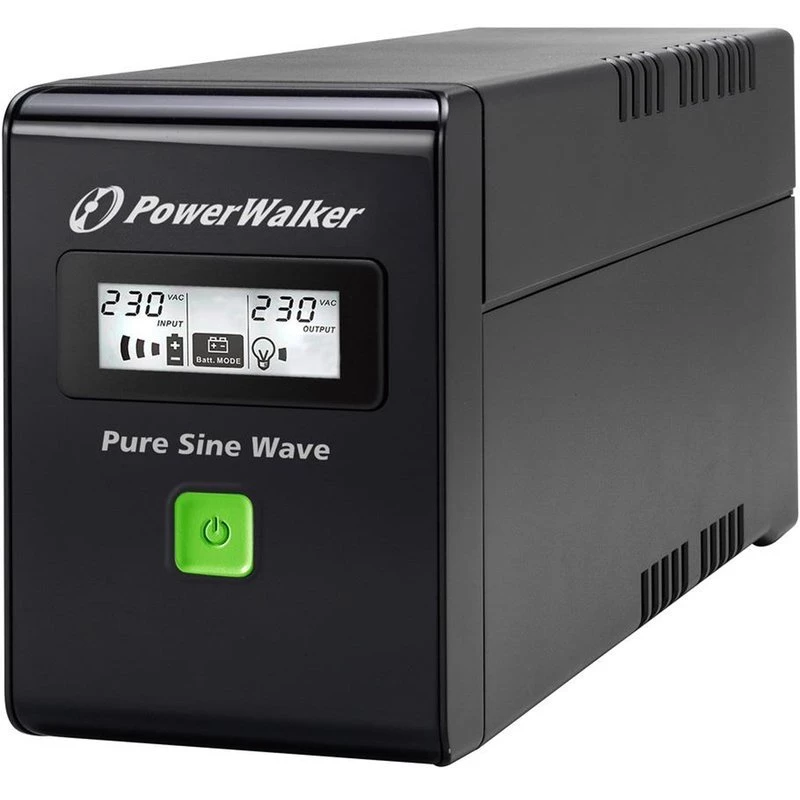PowerWalker VI 800 SW FR UPS keskeytymätön virransyöttö Line-Interactive 0,8 kVA 480 W 2 AC-lähtöä