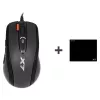 Pelihiiri A4Tech X-7120 USB Type-A molempikätinen 2000 DPI, 3 ms, johdollinen, musta
