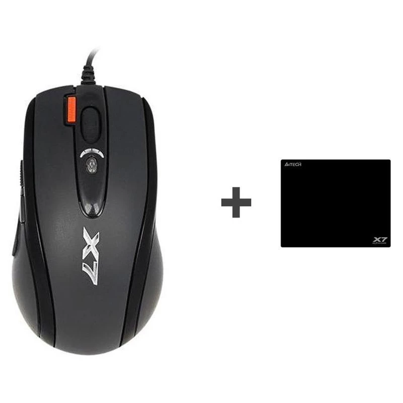 Pelihiiri A4Tech X-7120 USB Type-A molempikätinen 2000 DPI, 3 ms, johdollinen, musta