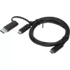Lenovo 4X90U90618 USB-kaapeli USB 3.2 Gen 1 (3.1 Gen 1) 1 m USB A/USB C USB C musta