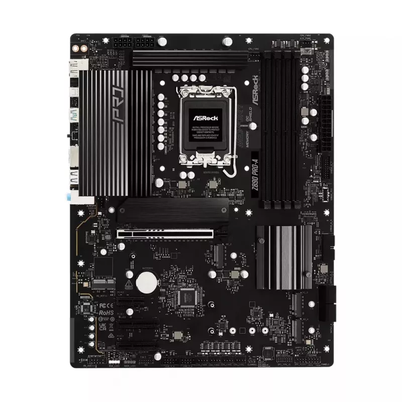 Emolevy ASRock Z890 Pro-A ATX — Intel Z890-piirisarja, LGA 1851, DDR5, 4x DIMM, 256 GB, 2.5Gb LAN, PCIe Gen5