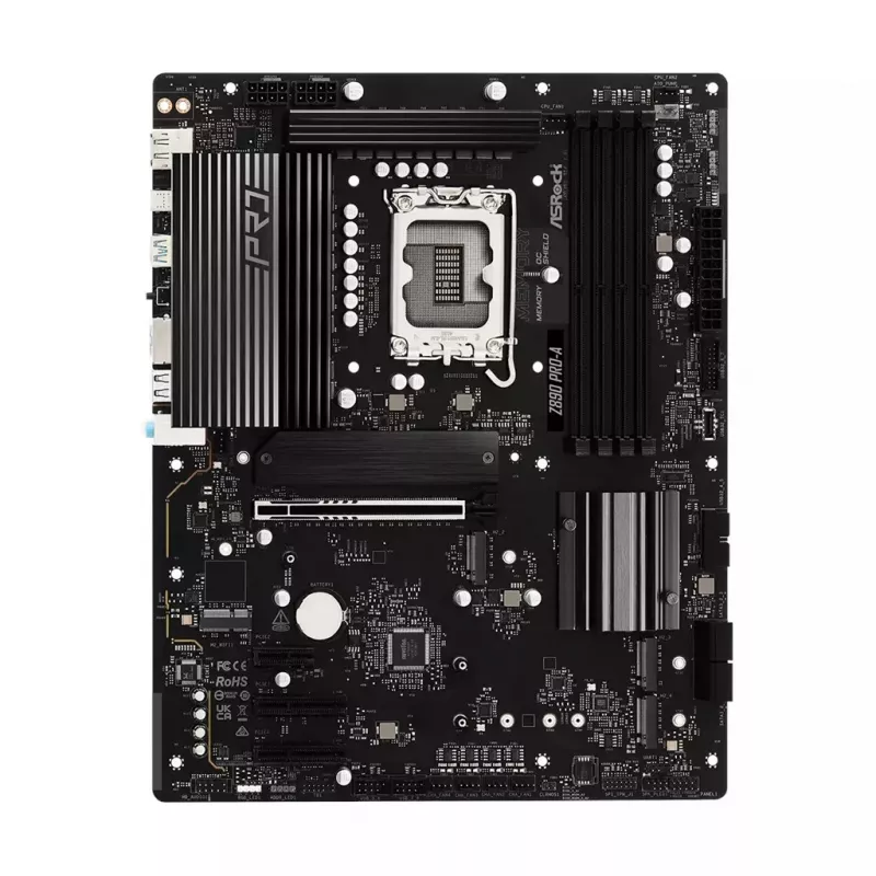 Emolevy ASRock Z890 Pro-A ATX — Intel Z890-piirisarja, LGA 1851, DDR5, 4x DIMM, 256 GB, 2.5Gb LAN, PCIe Gen5