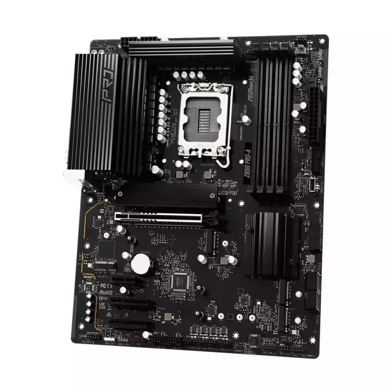 Emolevy ASRock Z890 Pro-A ATX — Intel Z890-piirisarja, LGA 1851, DDR5, 4x DIMM, 256 GB, 2.5Gb LAN, PCIe Gen5