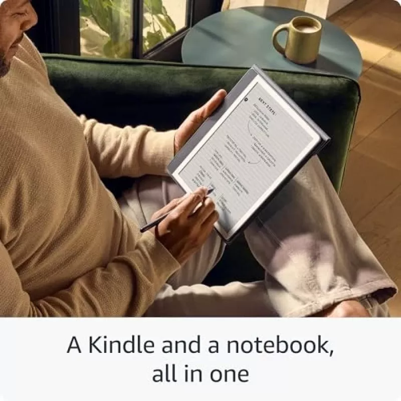 Amazon Kindle Scribe (2024) e-kirjojen lukulaite 64 GB, 10,2" heijastamaton näyttö, Wi-Fi, ei lukitusnäytön mainoksia, Premium Pen -kynällä, Tungsten