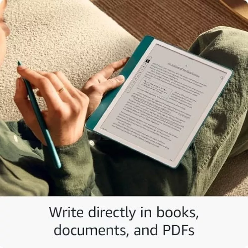 Amazon Kindle Scribe (2024) e-kirjojen lukulaite 64 GB, 10,2" heijastamaton näyttö, Wi-Fi, ei lukitusnäytön mainoksia, Premium Pen -kynällä, Tungsten