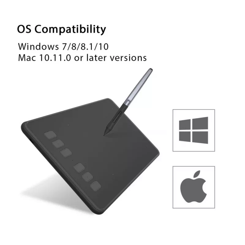 HUION H640P piirtopöytä 5080 lpi 160 x 99 mm USB musta
